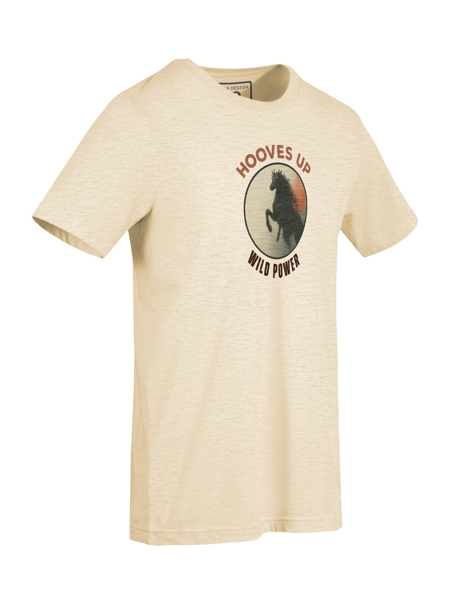 Hooves Up – Wild Power Horse Shirt Bold Equestrian Graphic Tee by M-Art and Design product image (3)