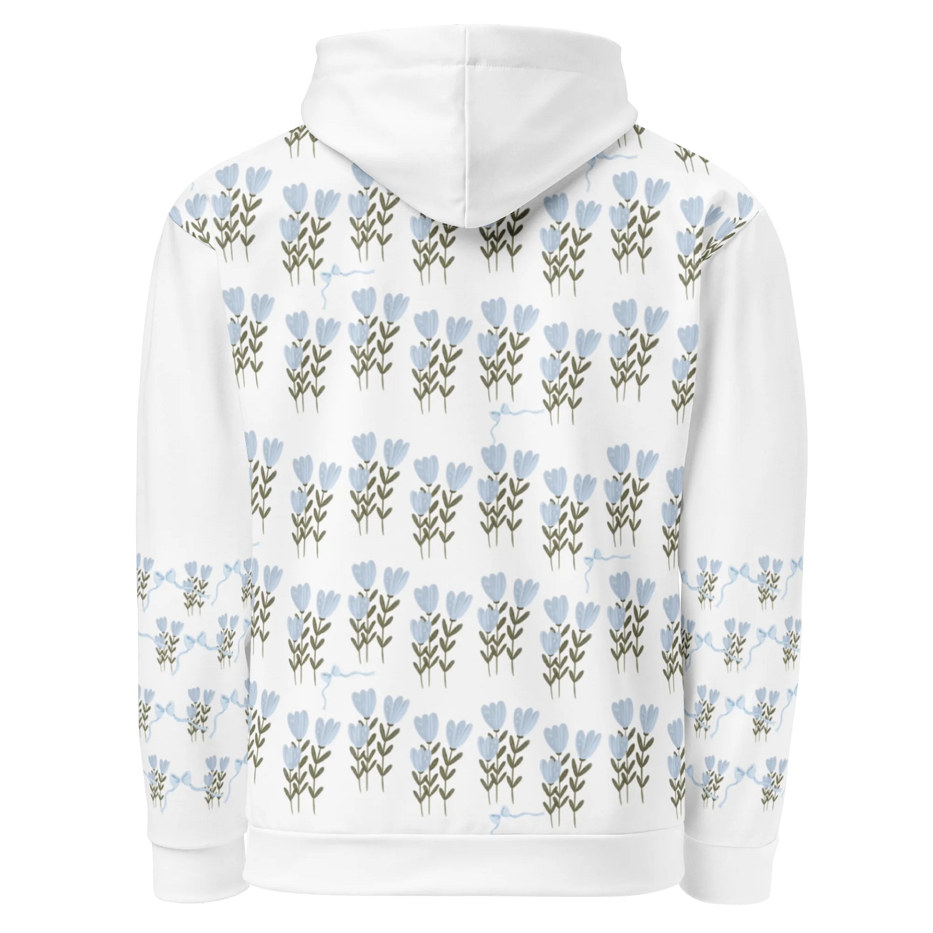 Snowdrops and Bows - Winter Fashion White Hoodie product image (5)