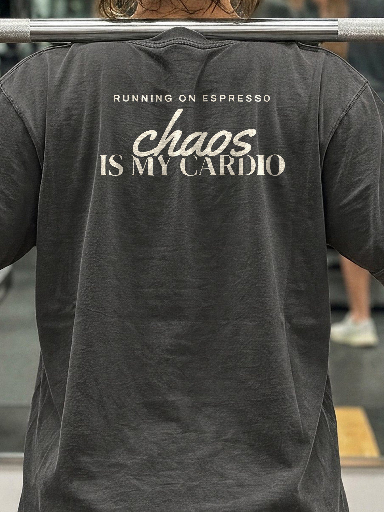 Chaos Is My Cardio Oversized Gym Tee | Pump Cover product image (4)