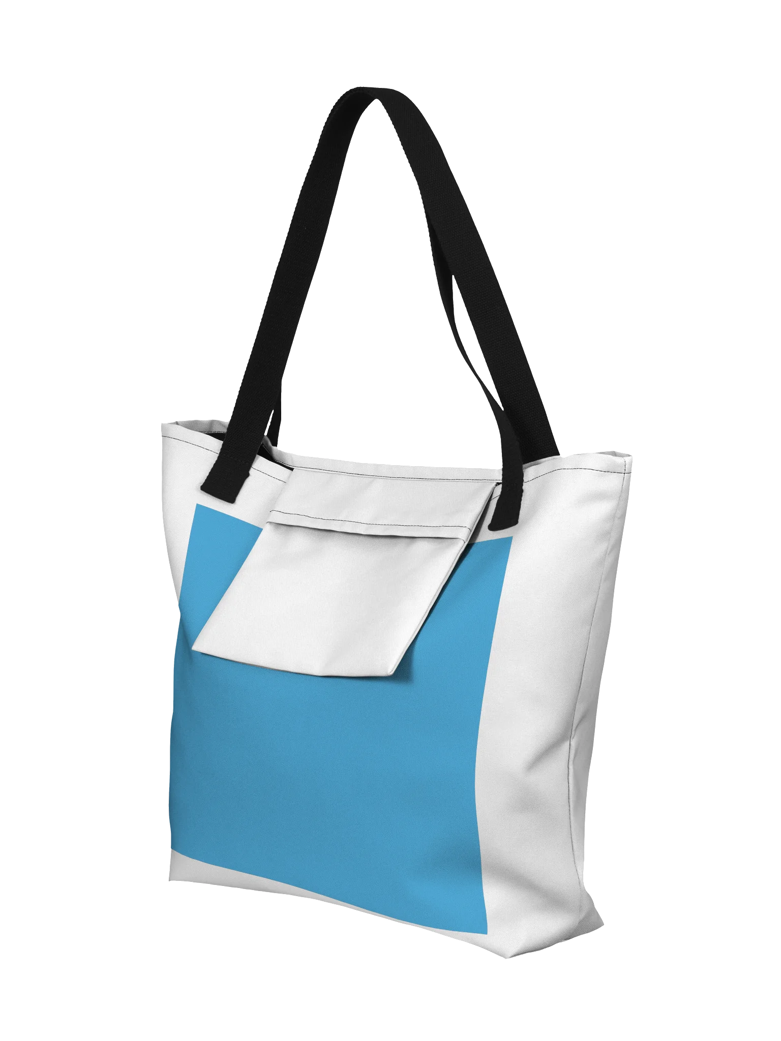 Blue word tote – white product image (5)