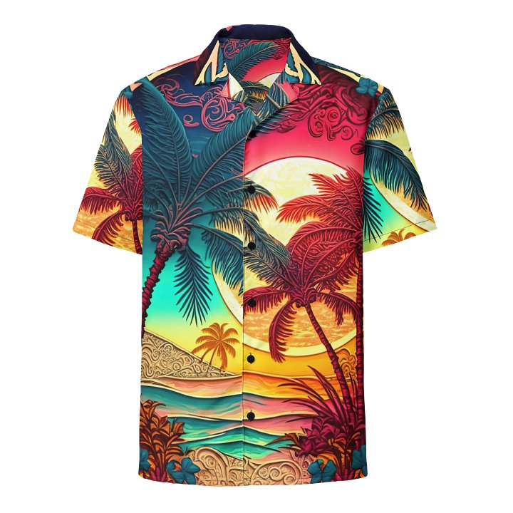Hawaiian Tropical Breeze Button-Down Shirt product image (1)