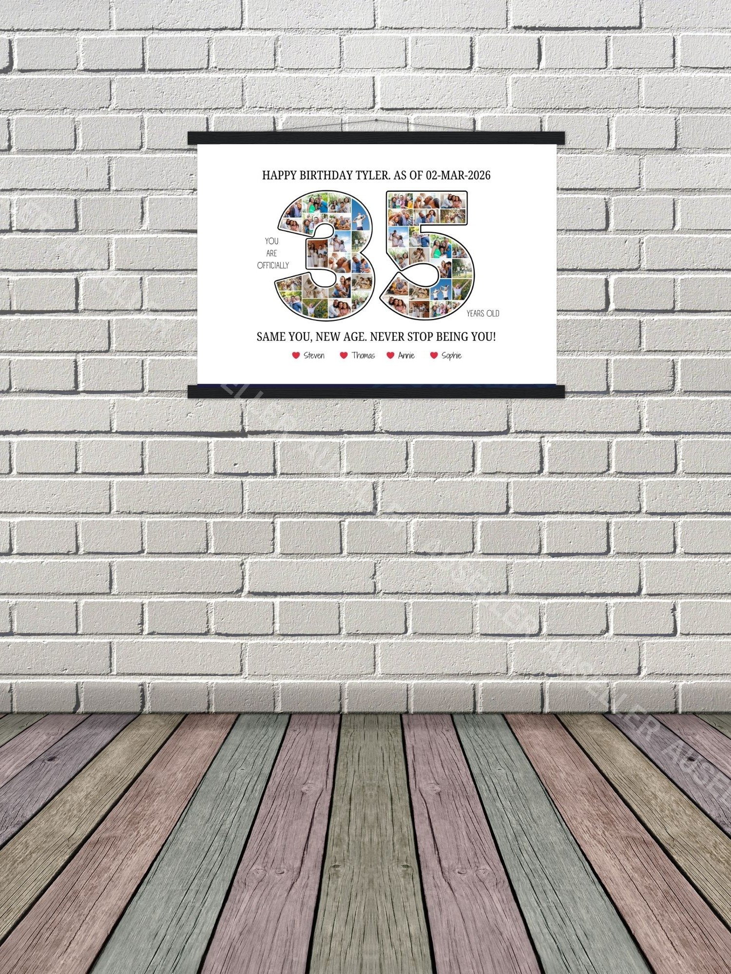 35th Birthday Photo Collage Poster - Canva Template product image (8)