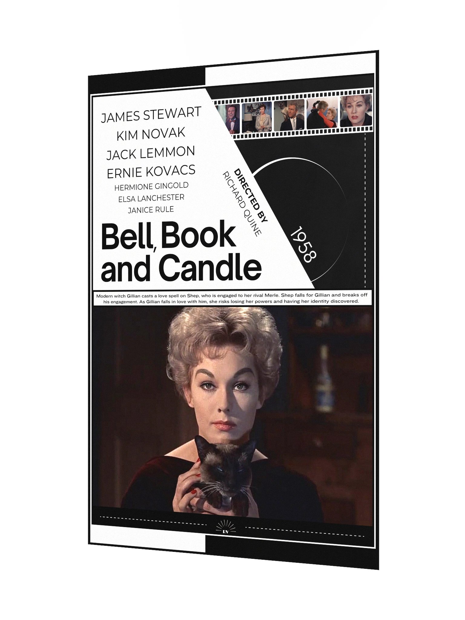 Bell, Book and Candle with James Stewart and Kim Novak 1958 | Movie Poster | 12x18 Wall Art product image (3)