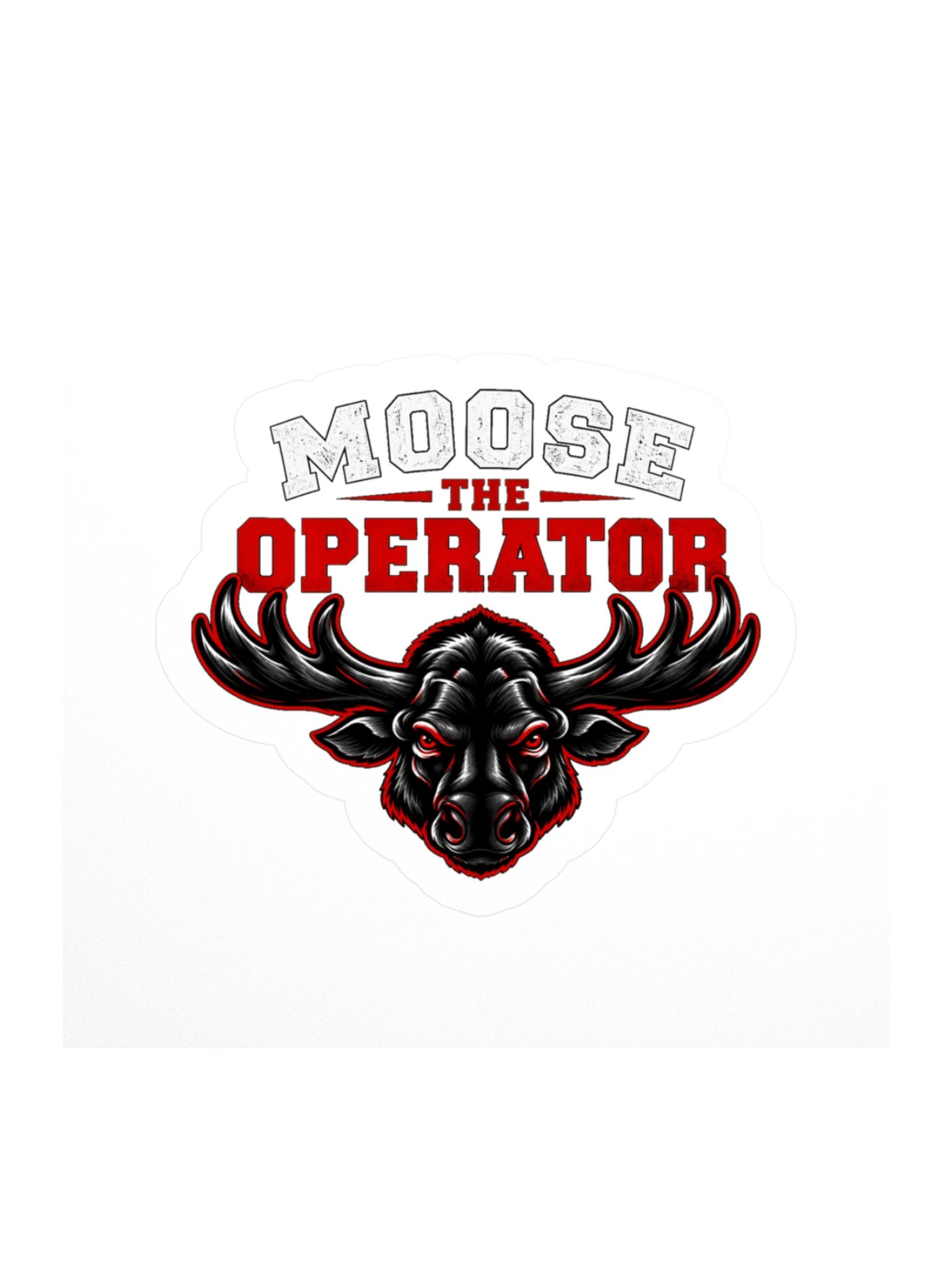 Moose Shield Sticker (Red) product image (1)