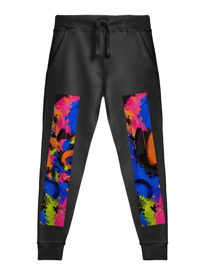 Neon Abstract Panel Joggers product image (1)