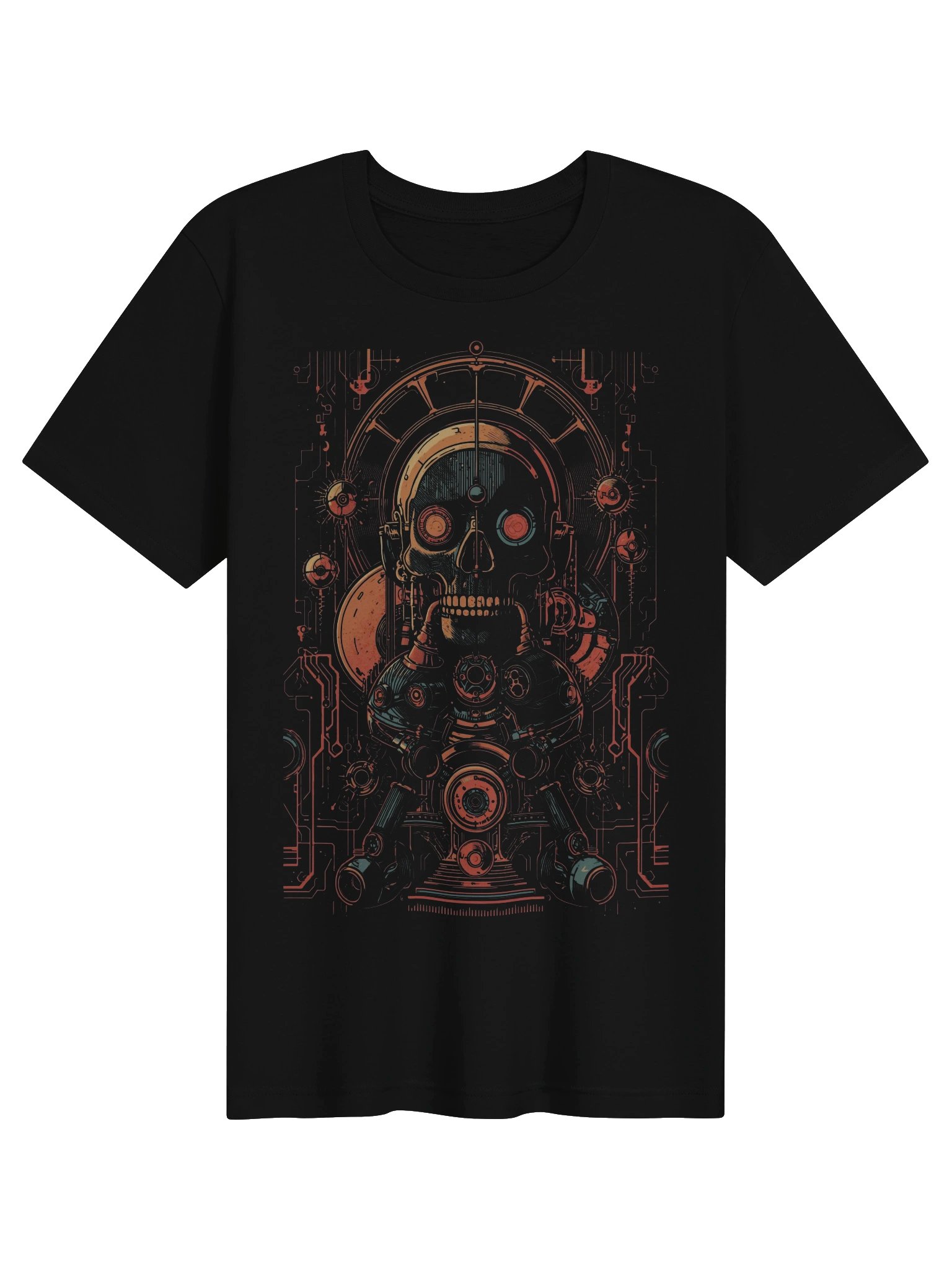 Retro Android Skull Lightweight T-Shirt product image (1)