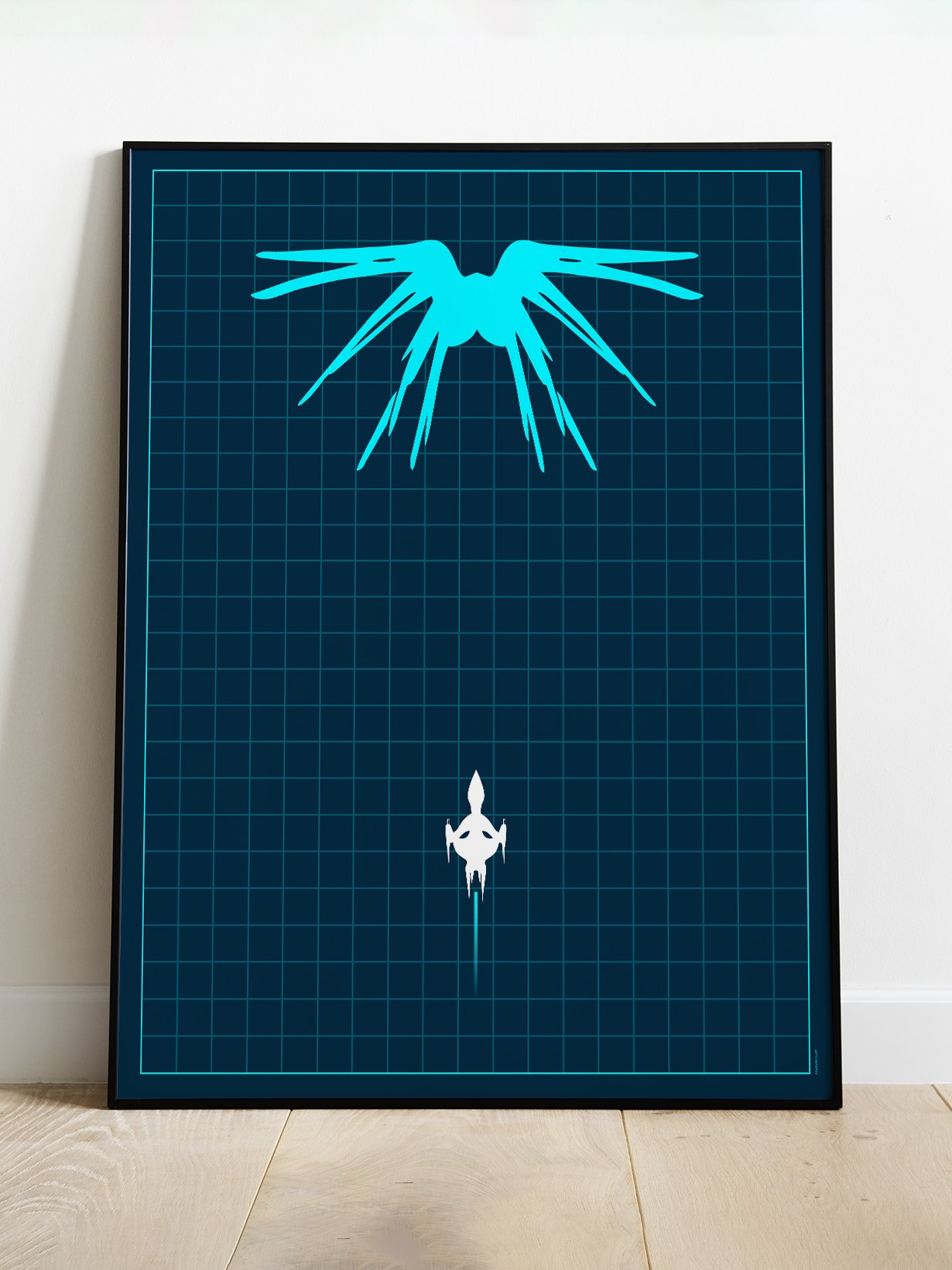 White Star vs. The Shadows – Retro Arcade Art Print product image (1)