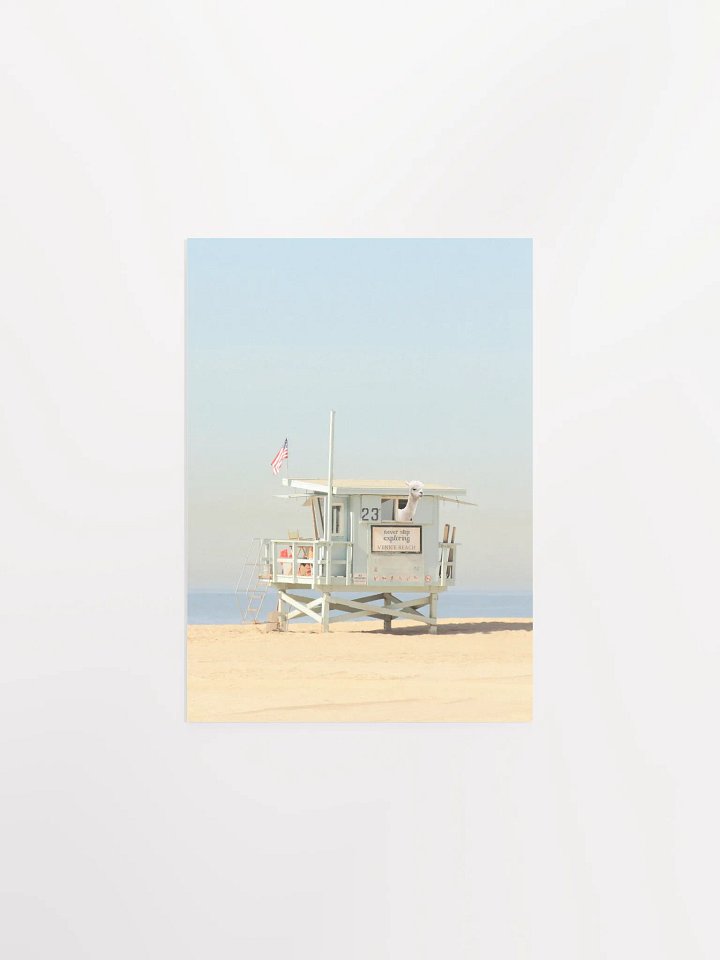 Never Stop Exploring Venice Beach Alpaca Lifeguard Tower Poster product image (8)