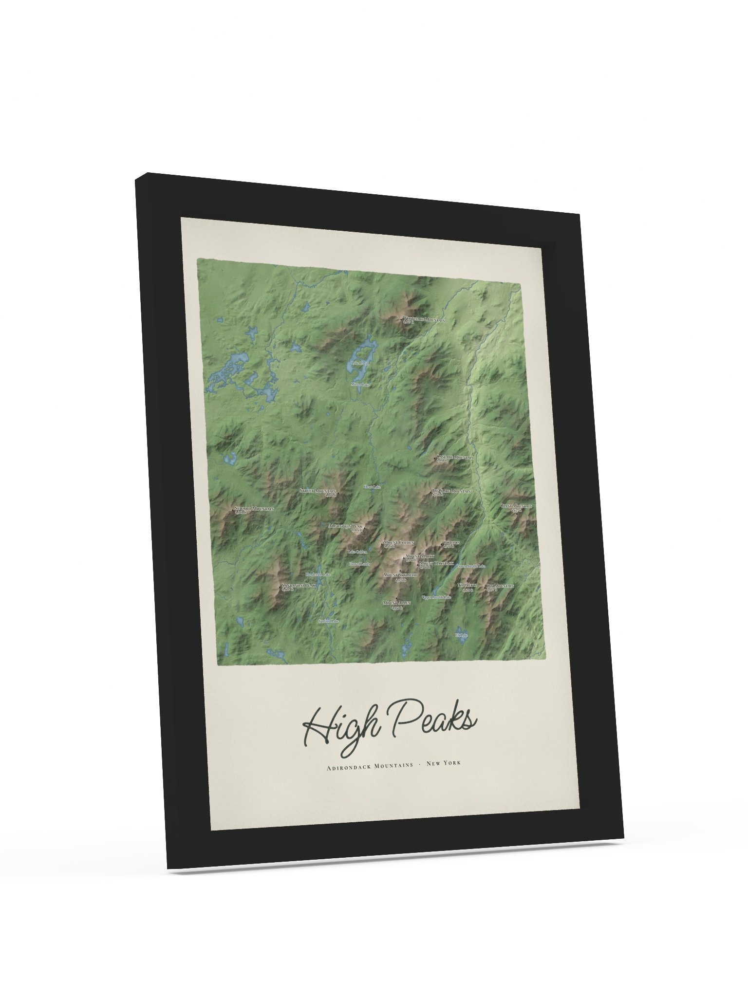 High Peaks Map Framed Print product image (29)