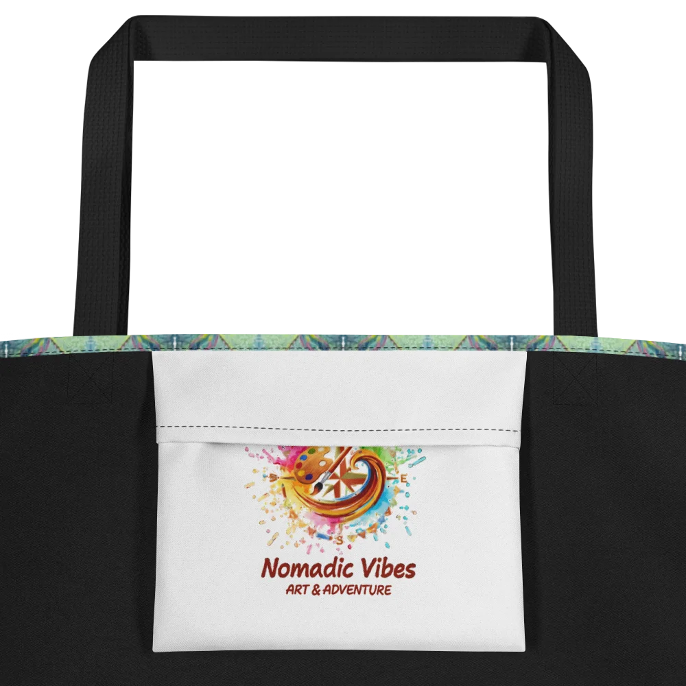 Vibrant Dragonfly - All‑Over Print Tote w/ Pocket product image (2)