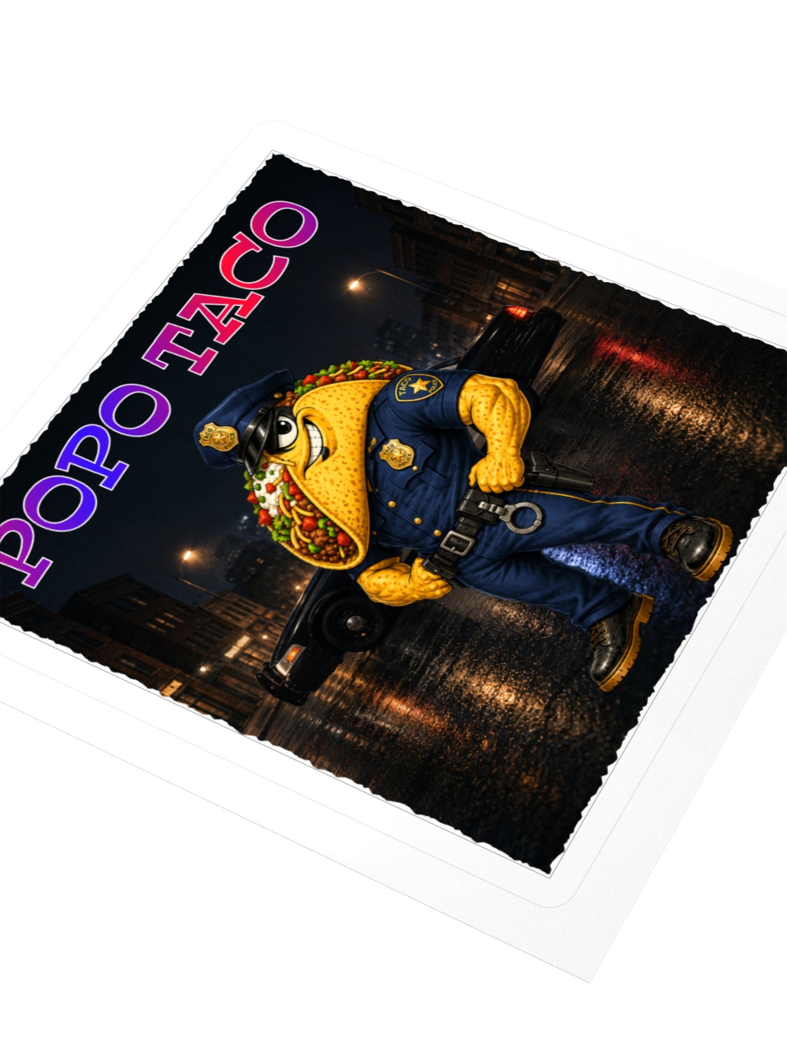 POPO TACO Police Taco Kiss Cut Sticker - The Taco family collection product image (7)