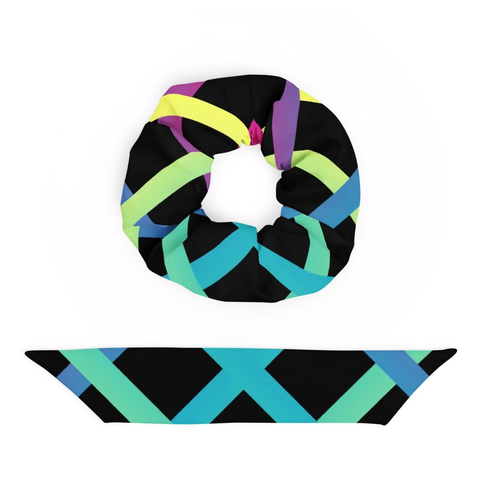 Vibrant Grid All-Over Print Scrunchie product image (5)