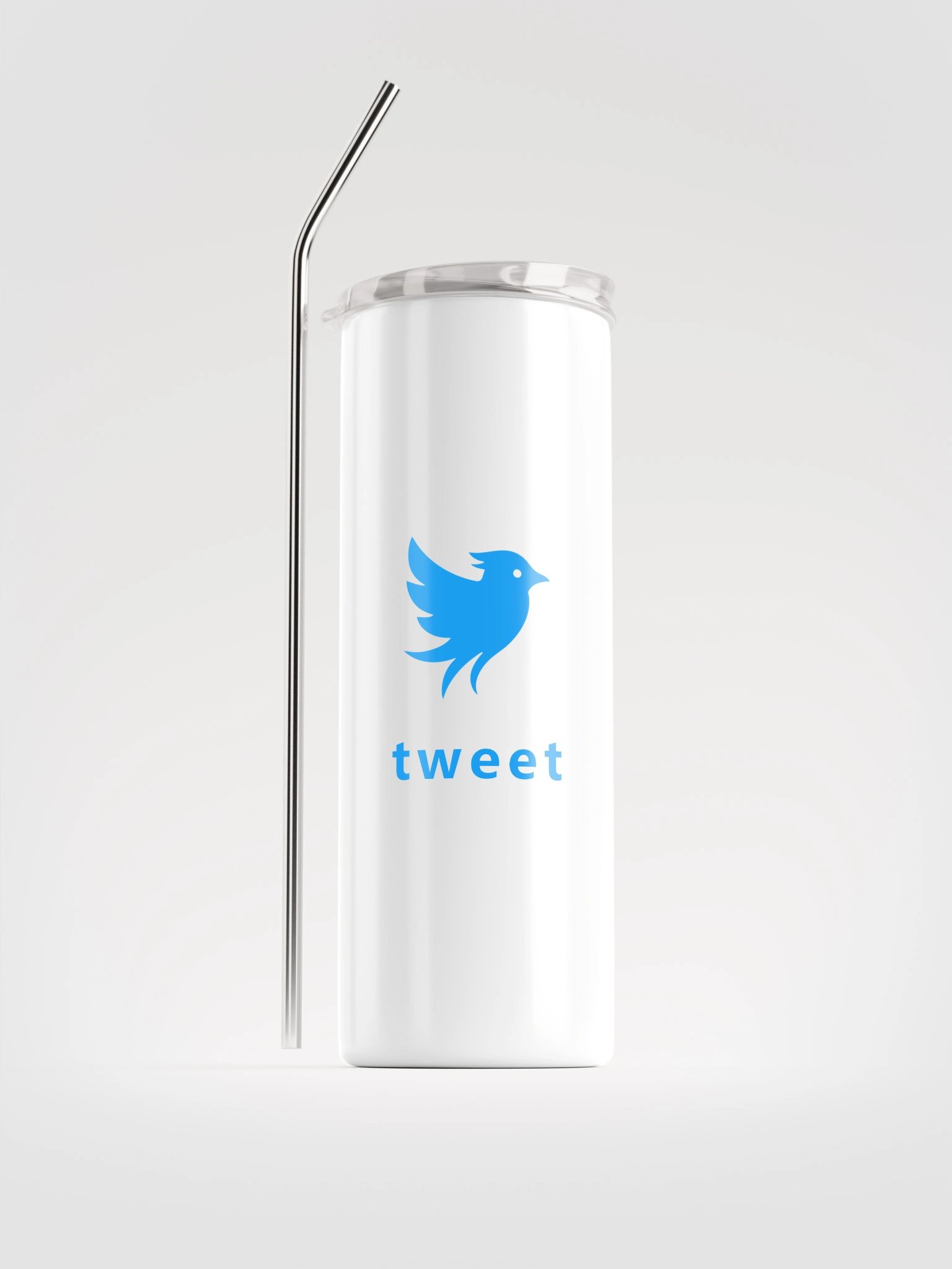 Tweet Logo - White Stainless Steel Tumbler product image (1)