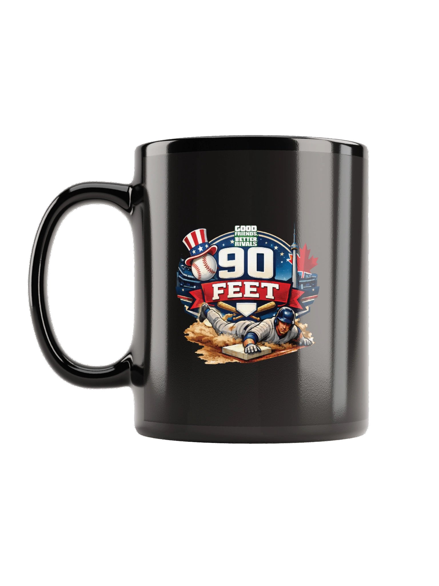 Round the Bases Black Mug product image (1)