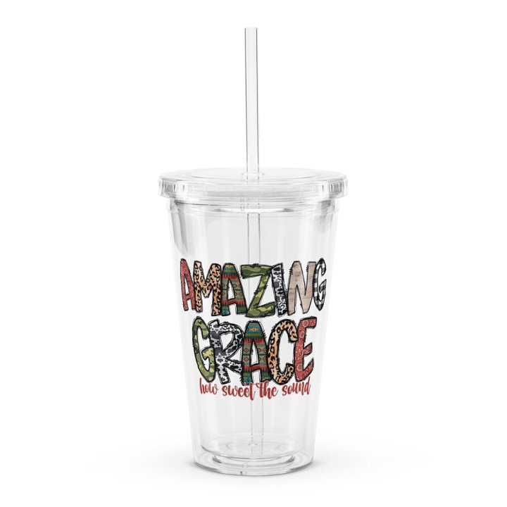 Amazing Grace - Double Wall Clear Plastic Tumbler product image (1)