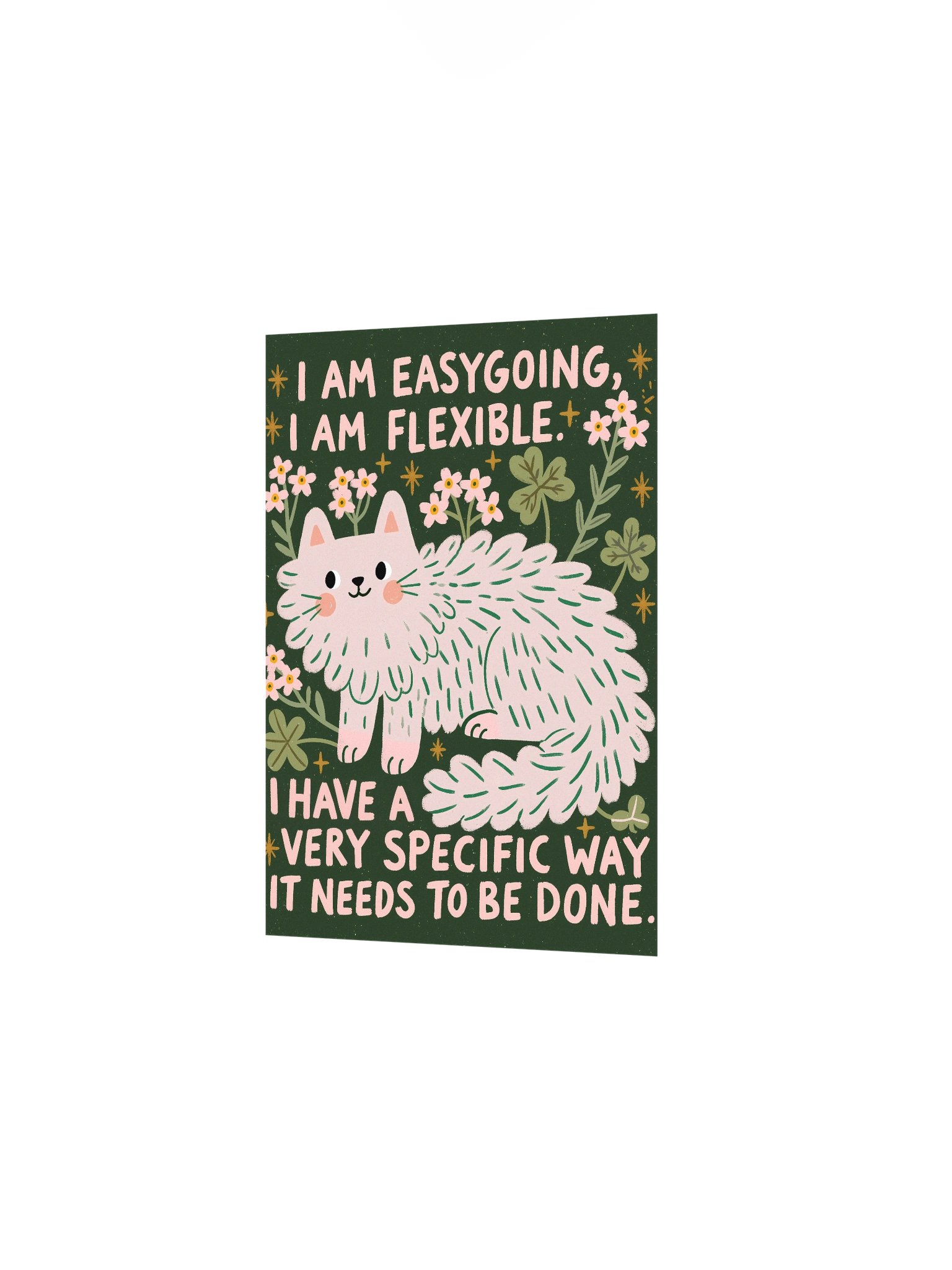 Easygoing, Flexible Cat Quote Poster product image (9)