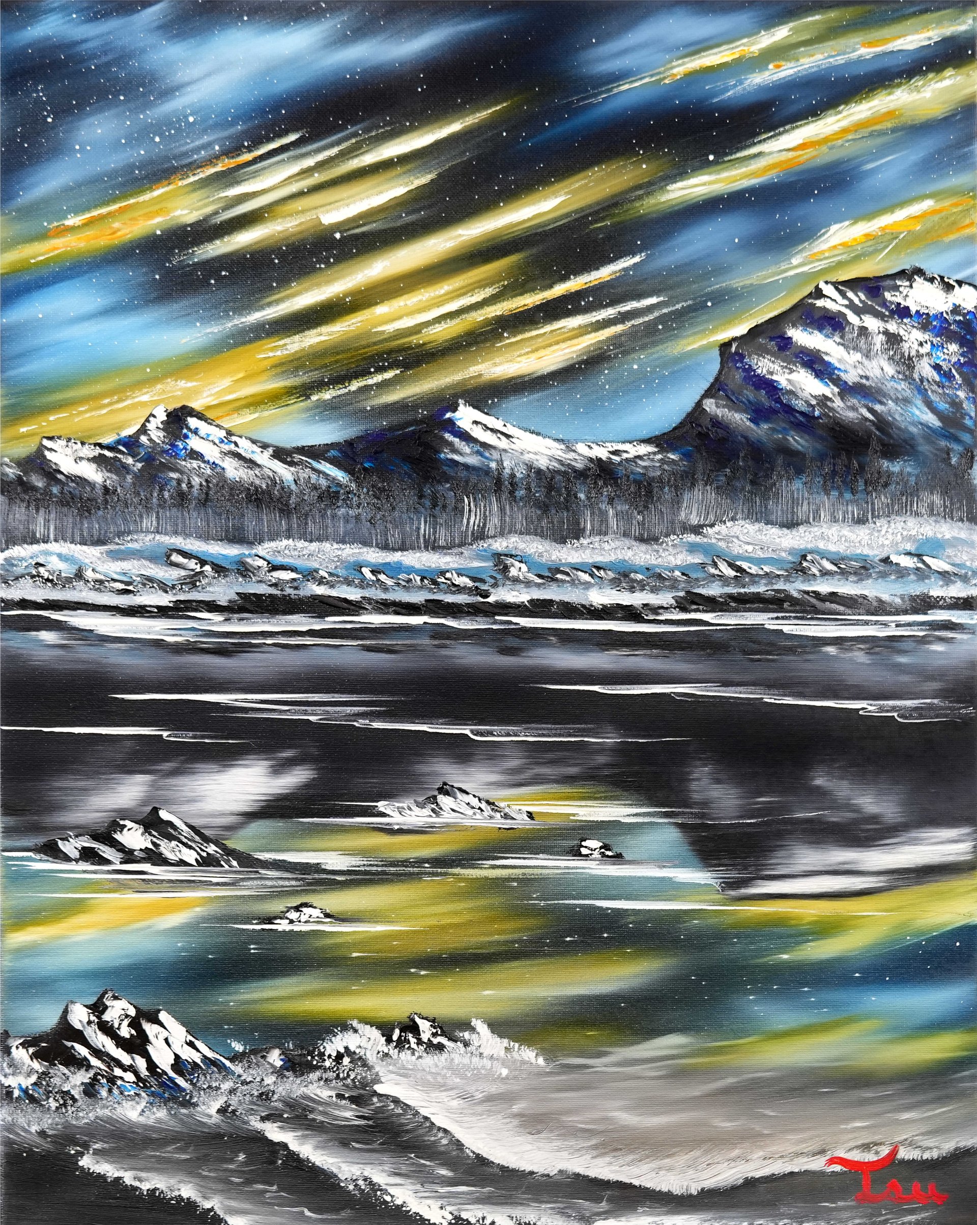 The Falling Stars (Original) 16x20 Canvas product image (1)