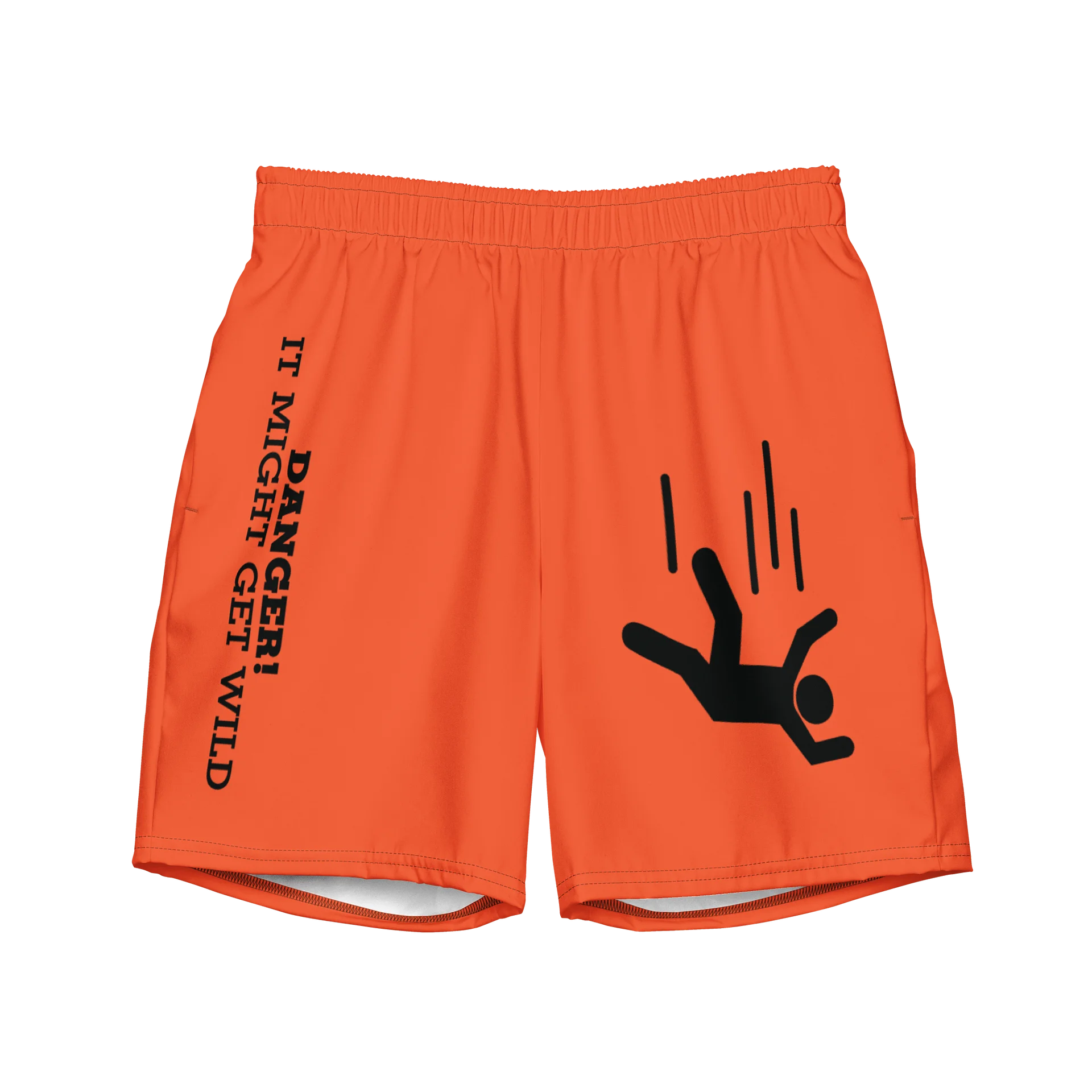 DANGER! - Orange/Black Swim Trunks product image (1)