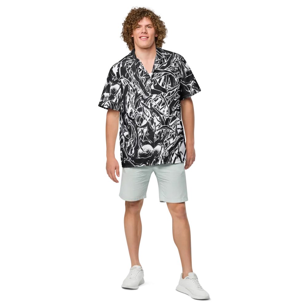 Gothic Tribal Fusion Hawaiian Shirt product image (4)