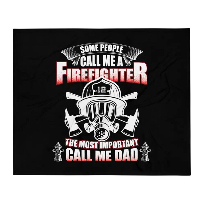 Firefighter Dad - Throw Blanket product image (1)