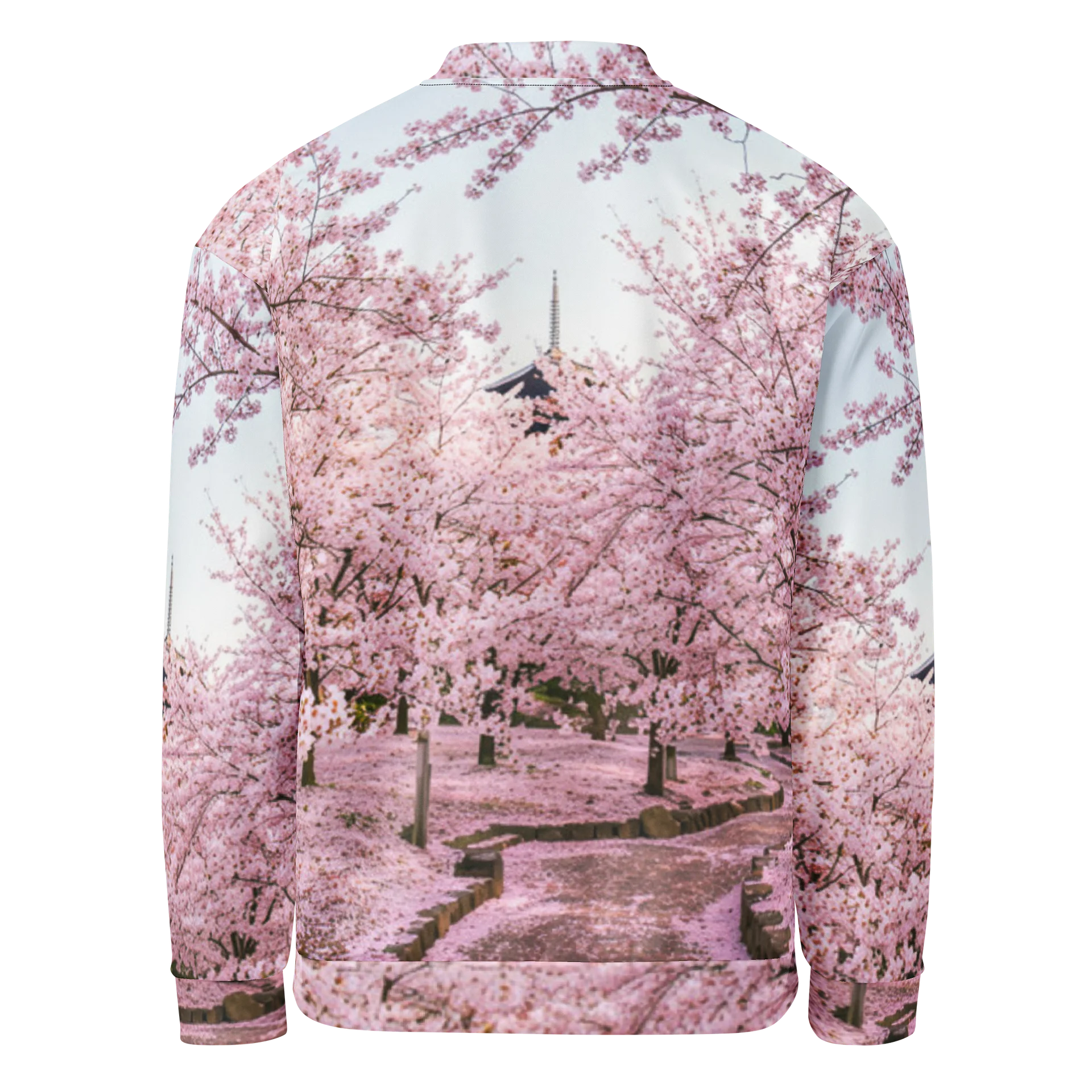Cherry Blossom Bomber Jacket | Japanese Sakura Print Zip-Up product image (2)