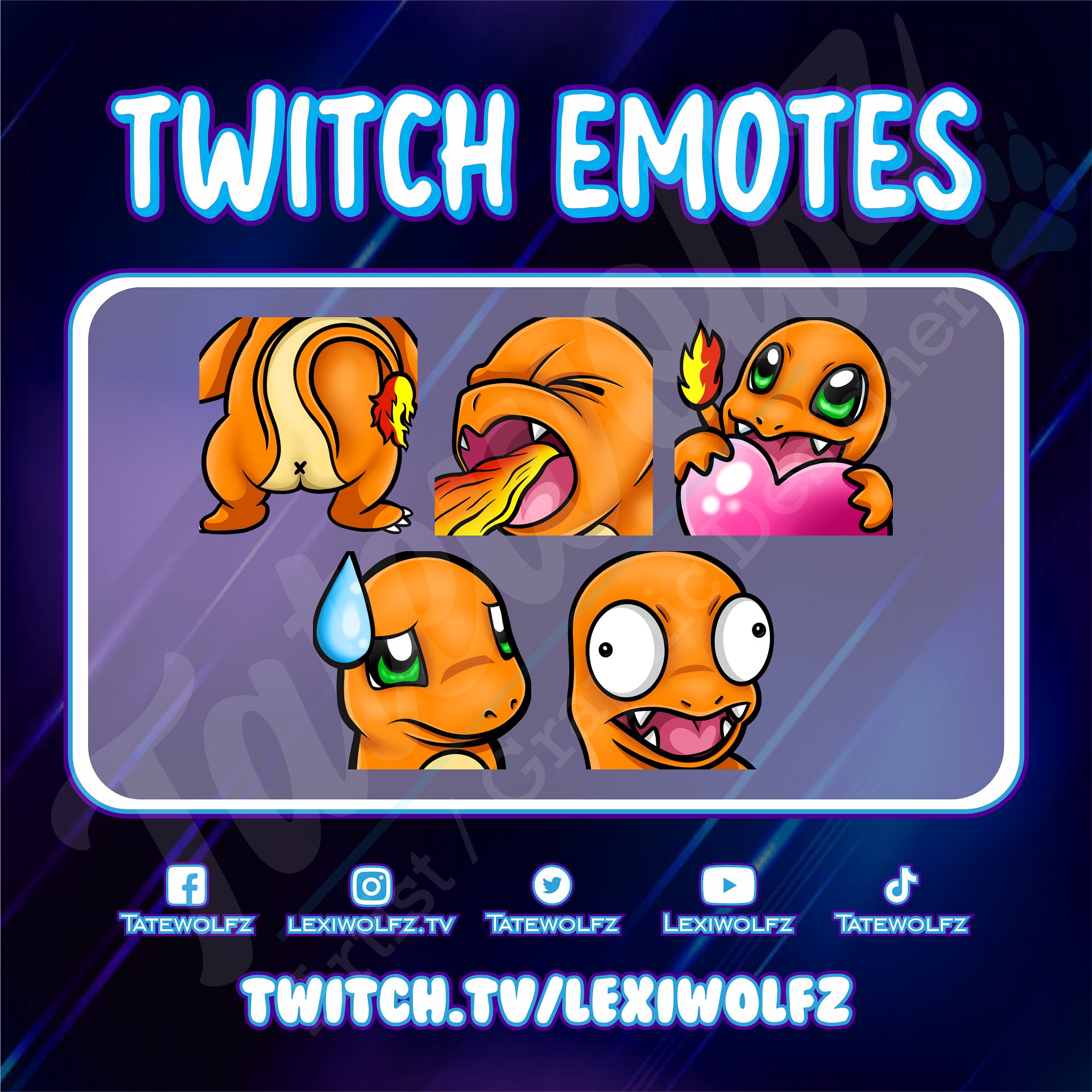 Twitch Emotes: Pokemon Charmander product image (1)
