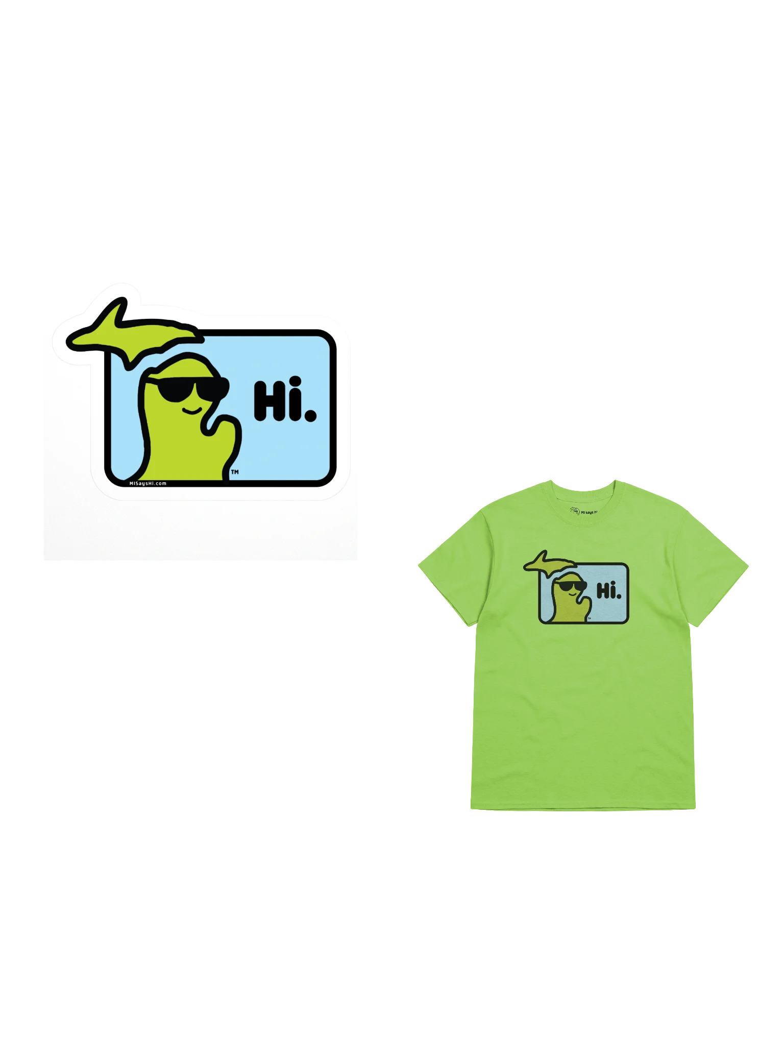 MI Says Hi™ Shirt & Sticker Bundle product image (1)