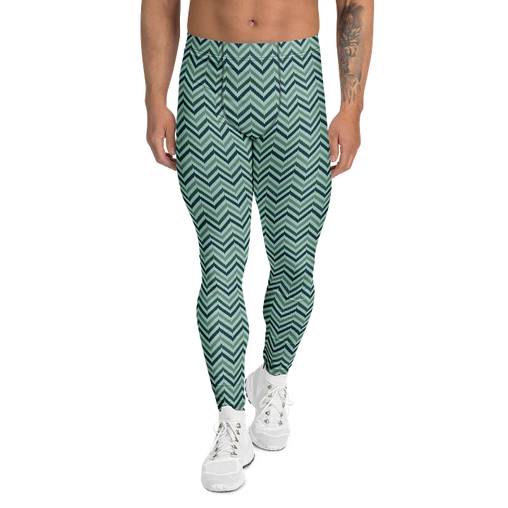 Comfortable Men’s Leggings Chevron Zig Zag Print product image (1)