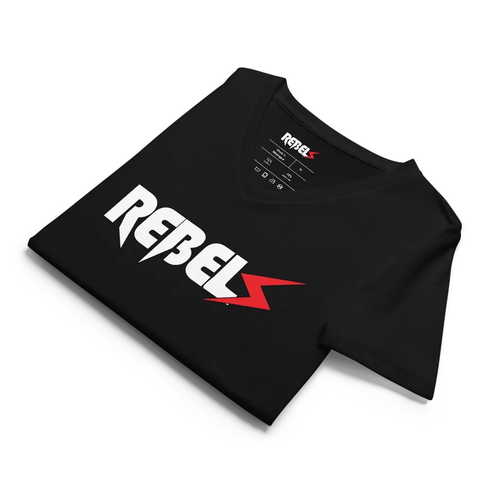 Woman's V Neck | Black | White/Red product image (11)