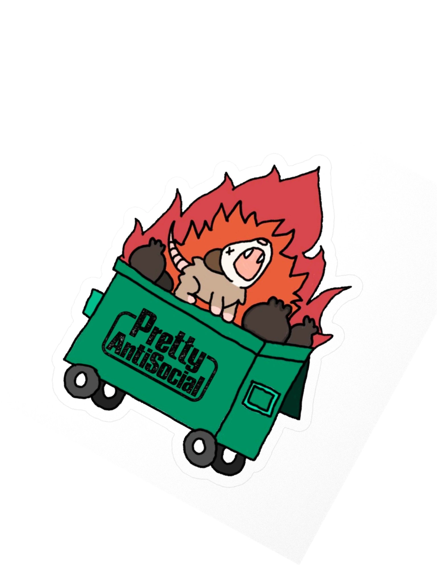 PASP Dumpster Fire Kiss Cut Sticker product image (4)