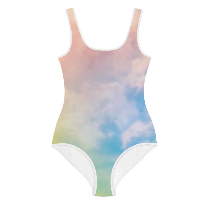 Blur cloud rainbow Design Youth One Piece Swimsuit - V10 product image (1)