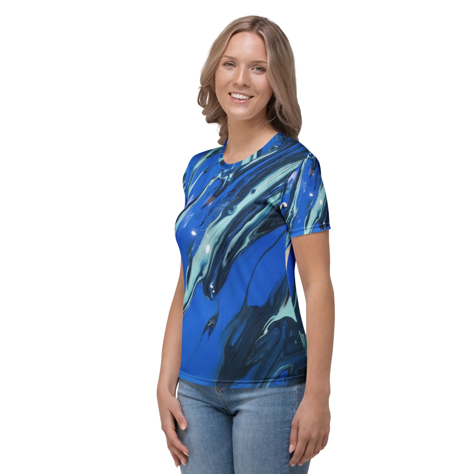 Blue Waves of Pouring art - All over print product image (3)