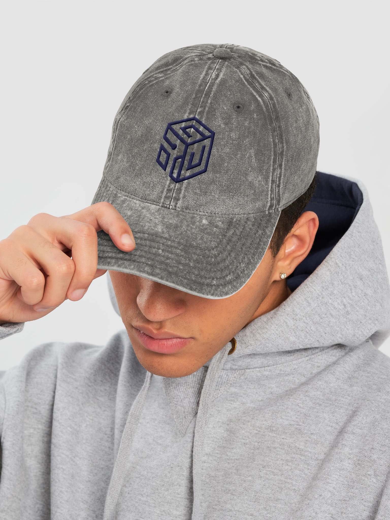 Otto Vintage Wash Dad Hat — Isometric Maze Cube product image (19)