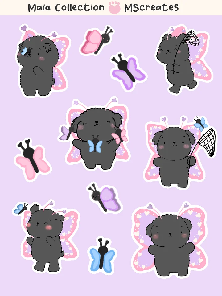 Maia the Butterfly Sticker Sheet product image (1)