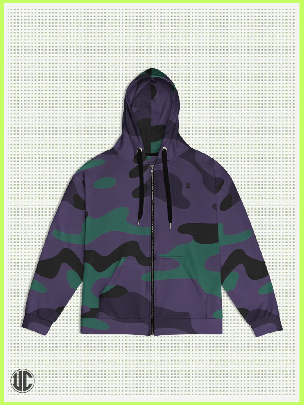 UnkoCon – Midnight Purple Camo Zip Hoodie product image (1)
