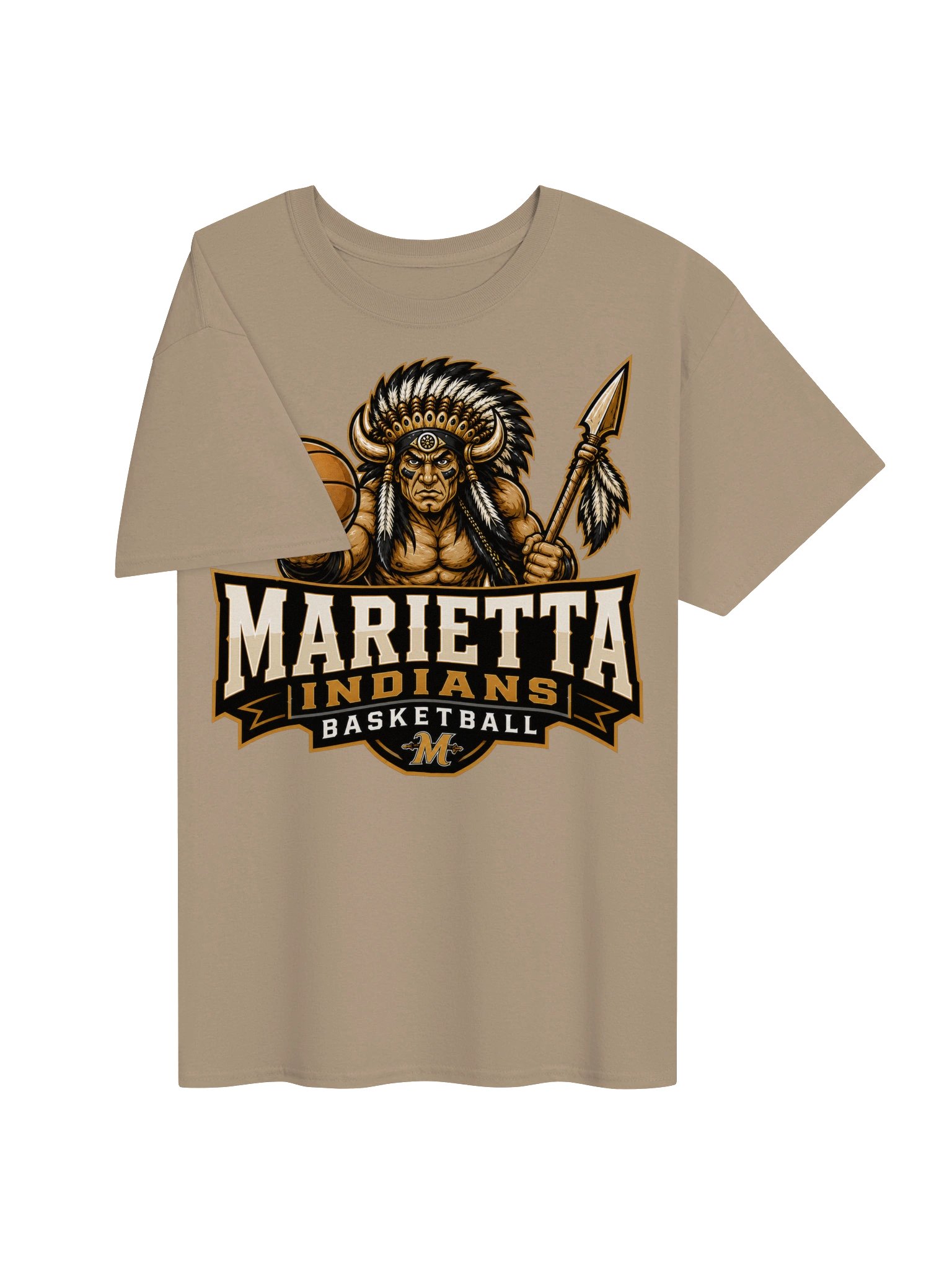 Marietta Indian Basketball Tee product image (63)
