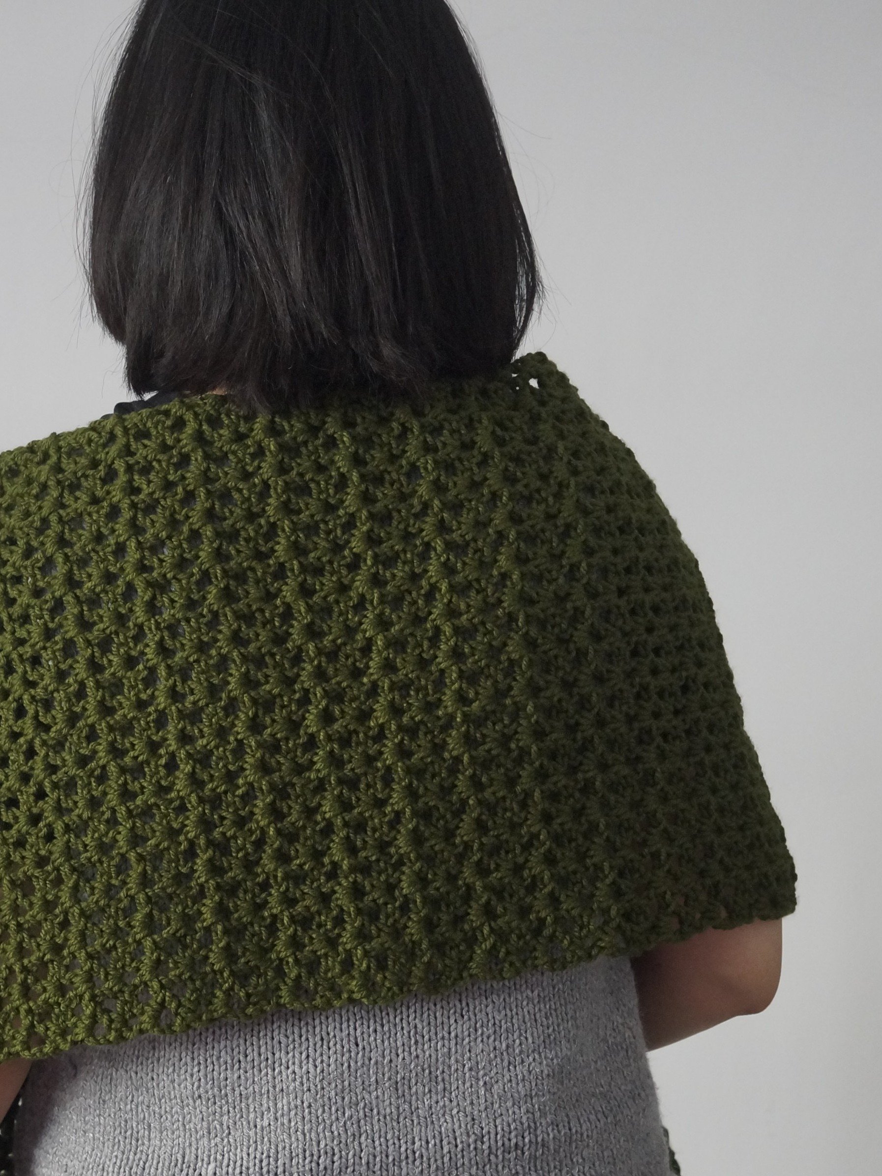 V stitch rectangular shawl crochet pattern product image (2)
