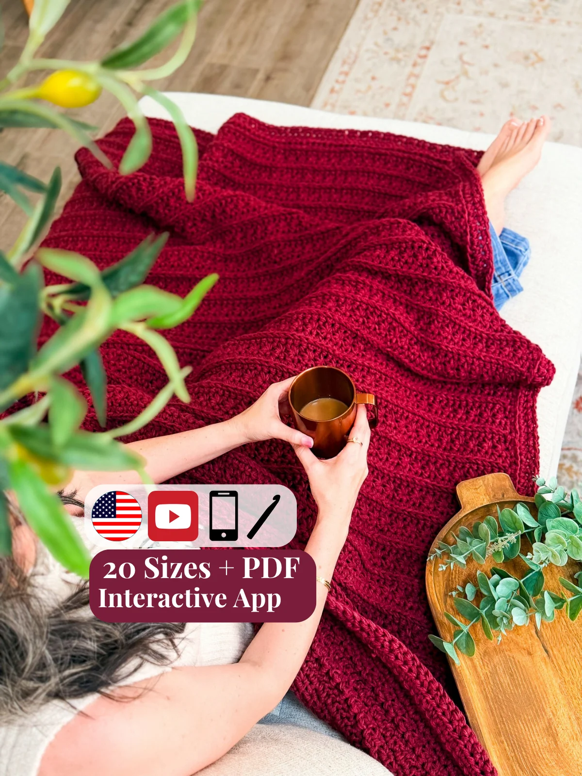 Petal Loop Stitch Crochet Blanket product image (1)