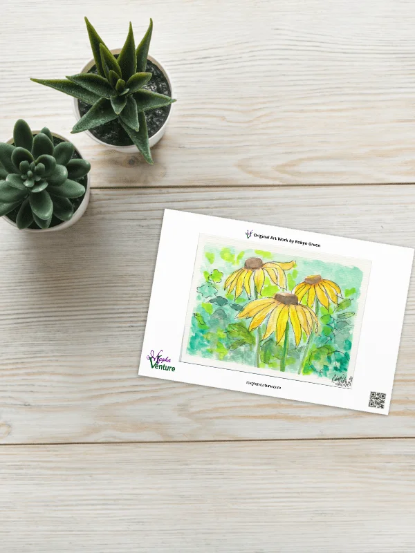 Cornflower Cluster Blank Card product image (5)