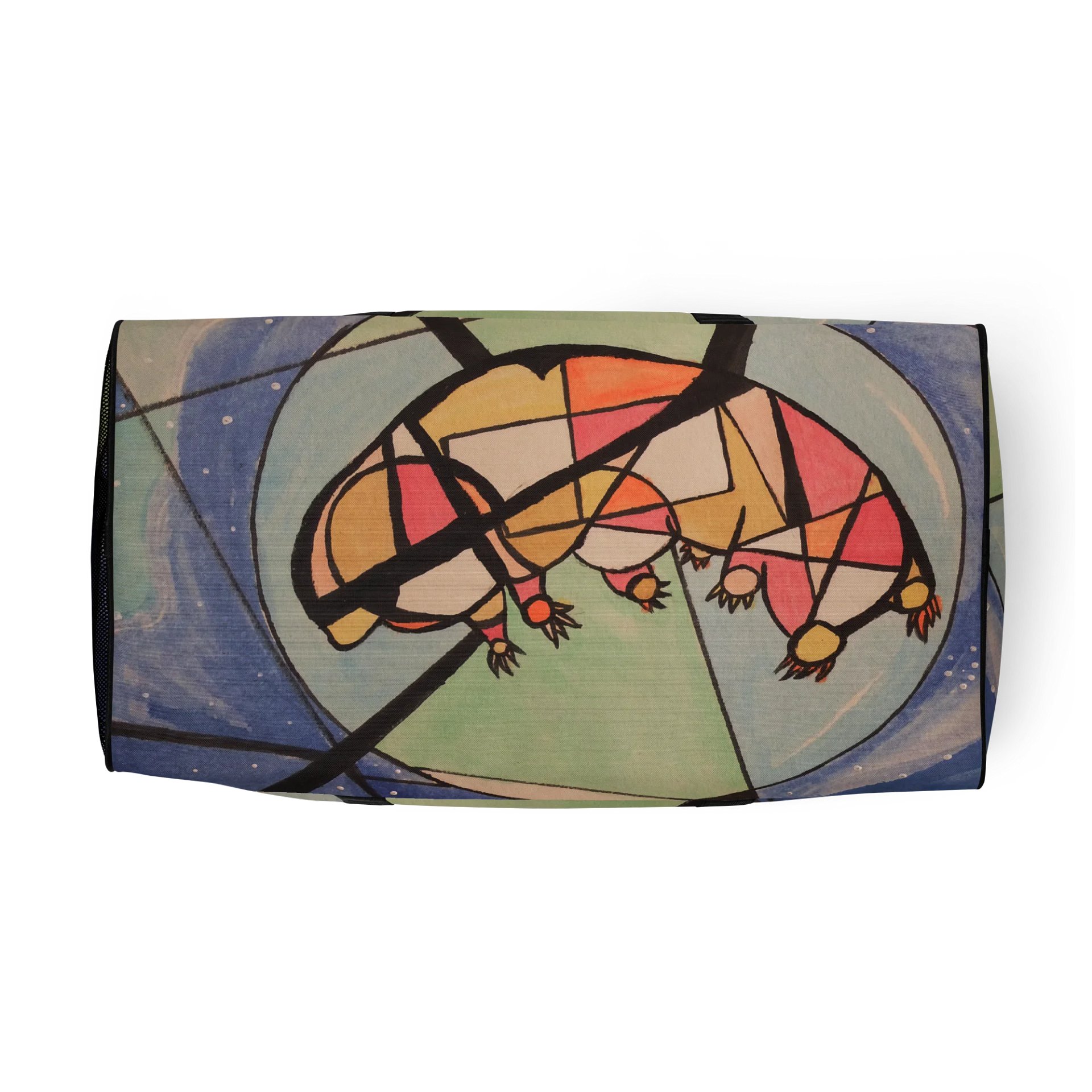 Cubism Painting: The Dream of a Tardigrade All-Over Print Duffle Bag by Sublicolor product image (5)