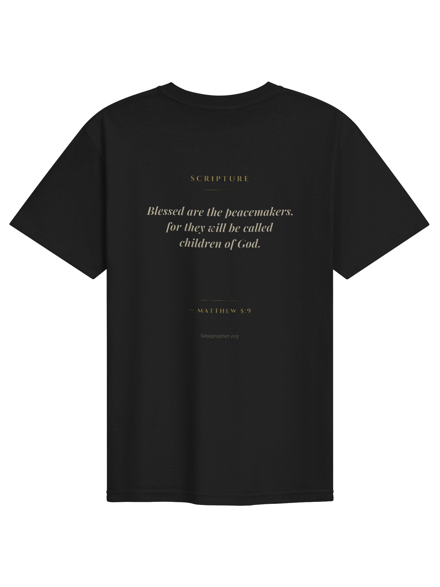 Matthew 5:9/Blessed are the Peacemakers T-Shirt (Black) product image (1)