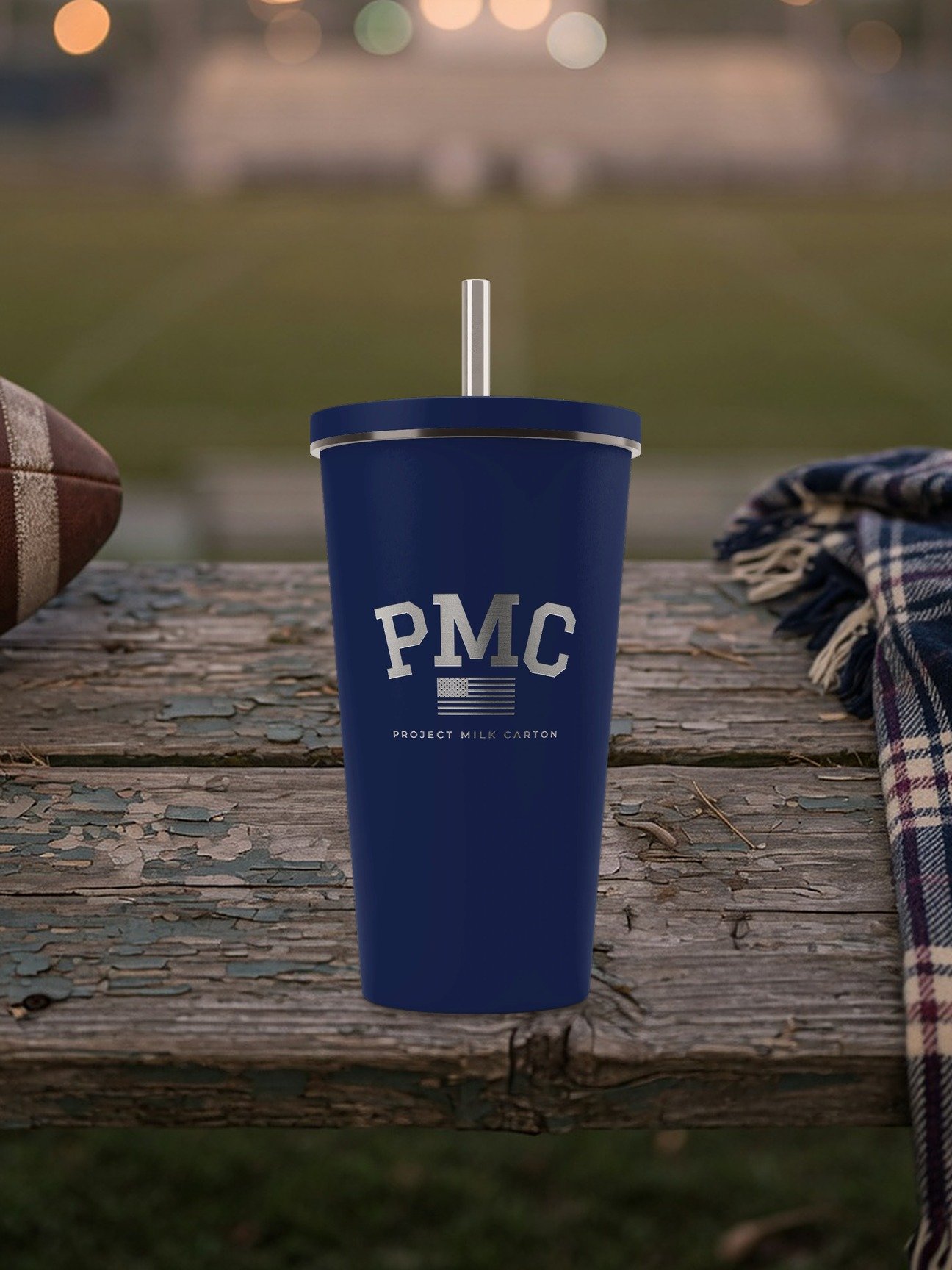 PMC Varsity Flag Engraved Tumbler, 20 oz product image (1)
