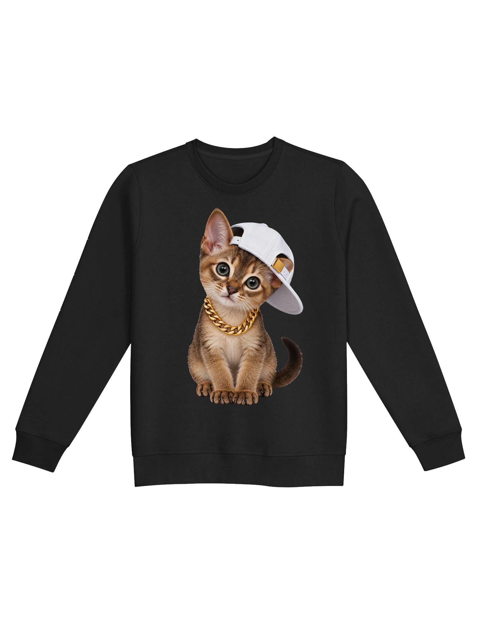 Hip Hop Singapura Kitten – Organic Unisex Sweatshirt product image (2)