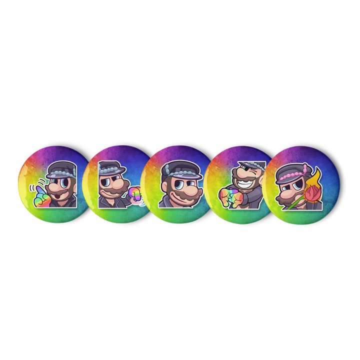 gayPins: Leather Daddy Mario Set 2 product image (1)