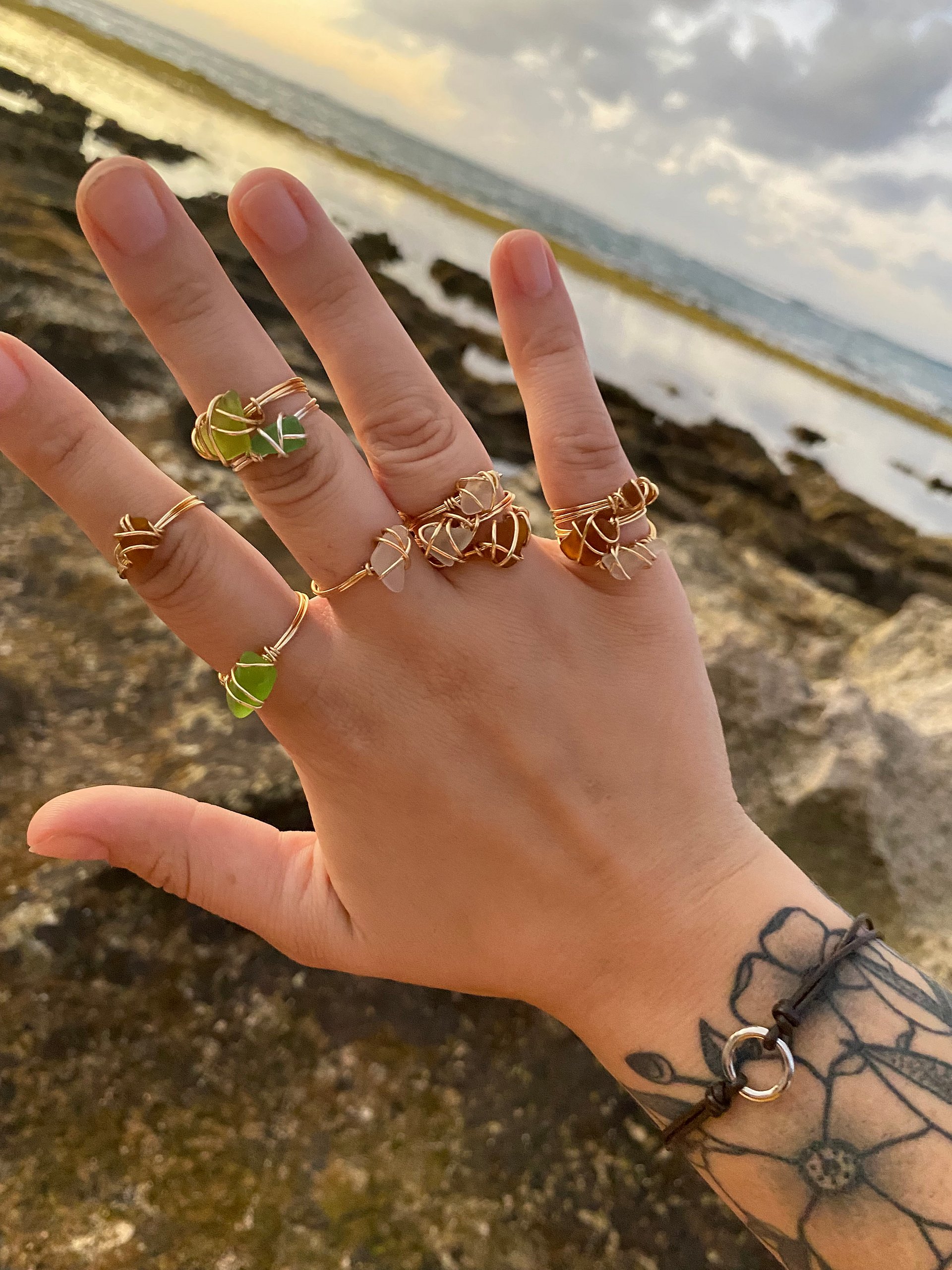 Sea Glass Rings Assorted Gift product image (7)