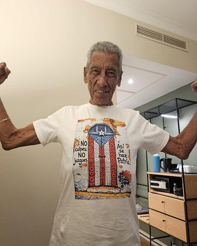 Look Don Miguel Celebrating Spain Clasification To The World Cup Final! You can get this. Same T-Shirt at https://tisticgear.com