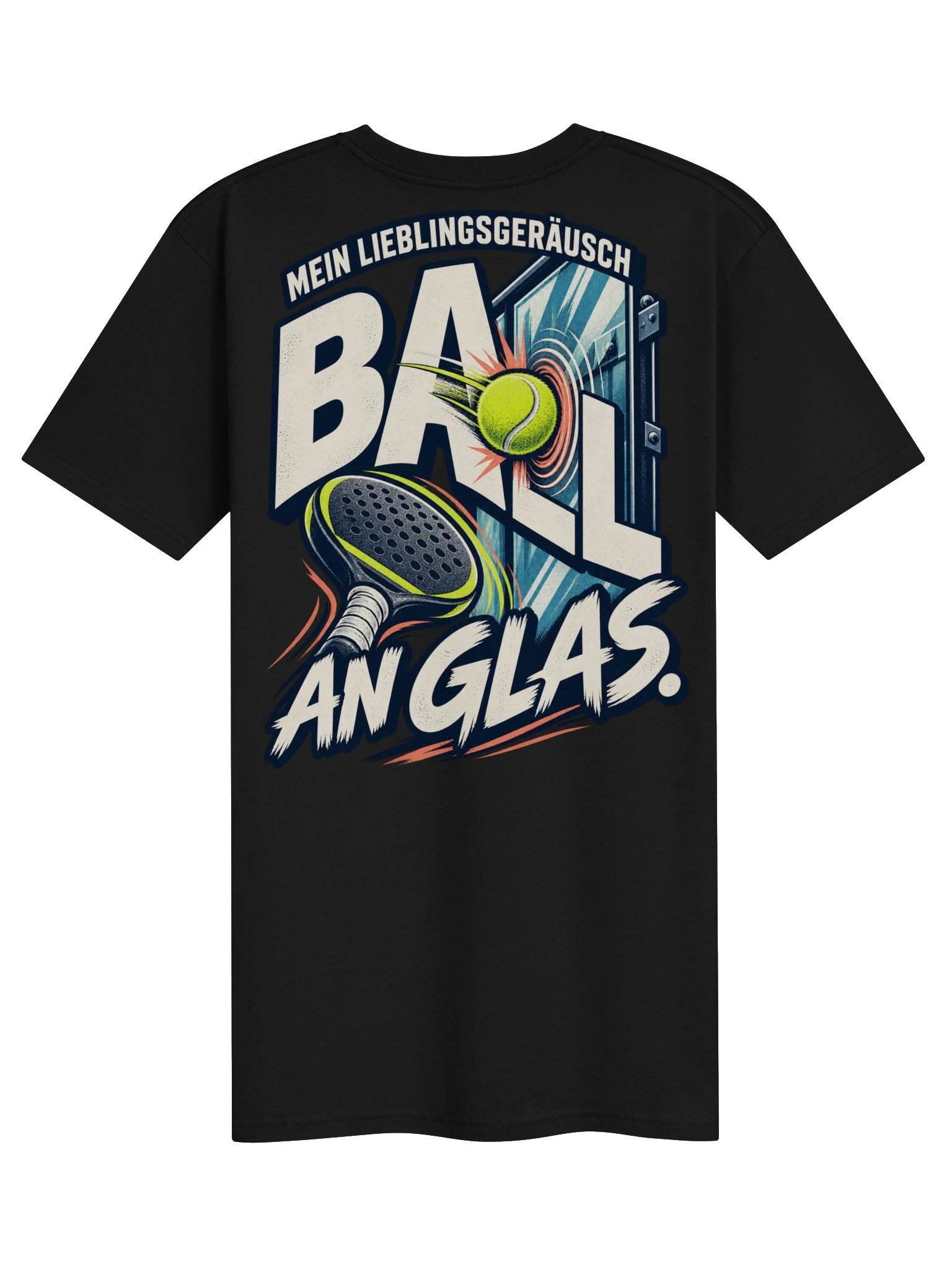 Mein Lieblingsgeräusch: Ball an Glas – Herren Padel T-Shirt product image (4)