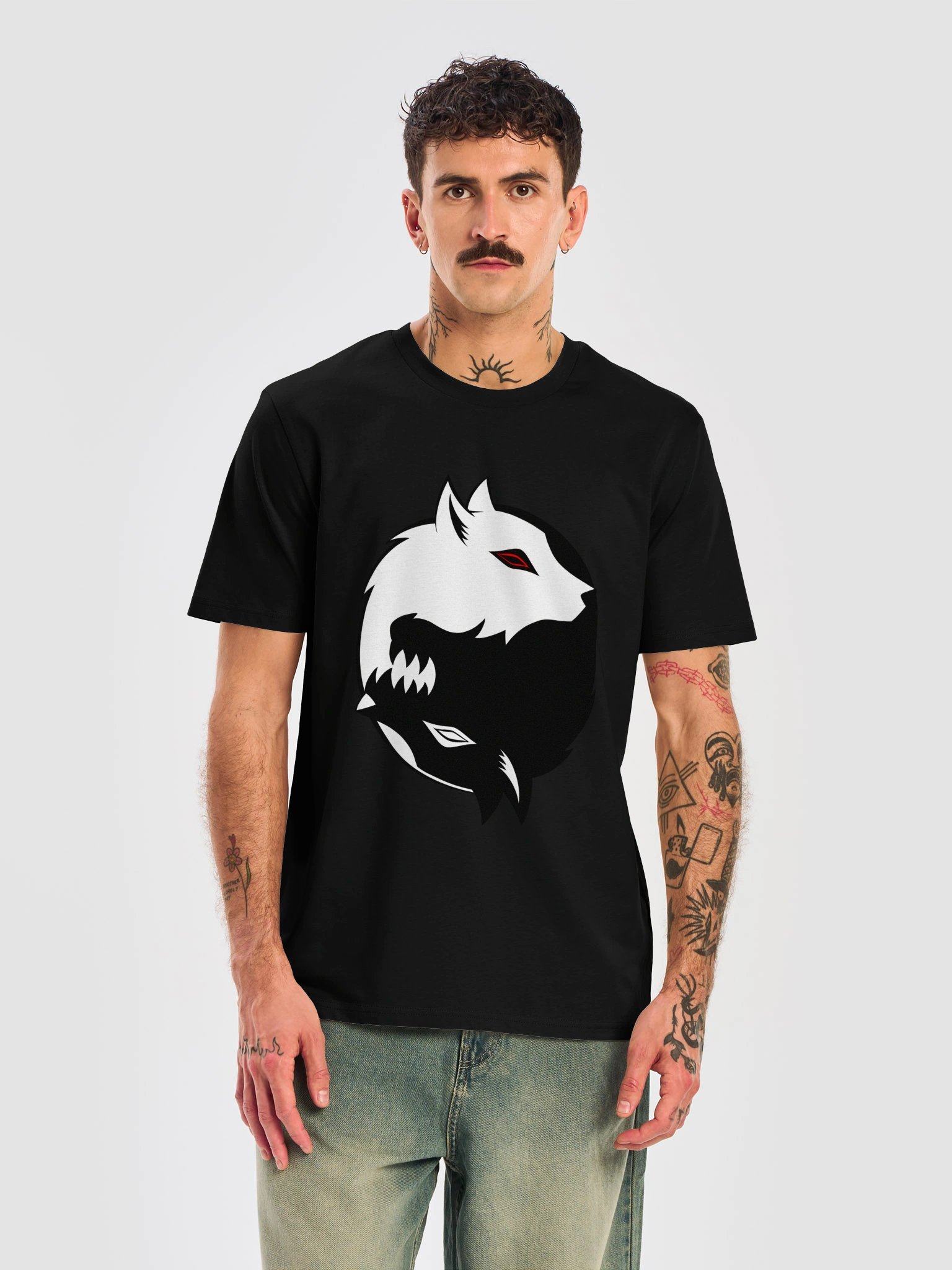YingYang Wolf T-Shirt product image (5)