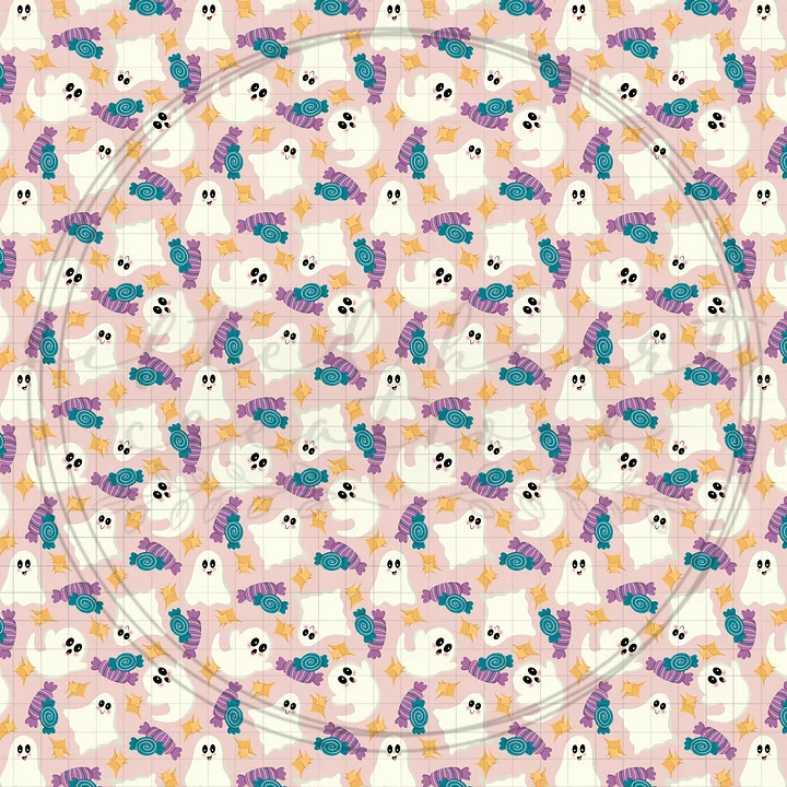 Ghosts & Candy Seamless Pattern product image (2)