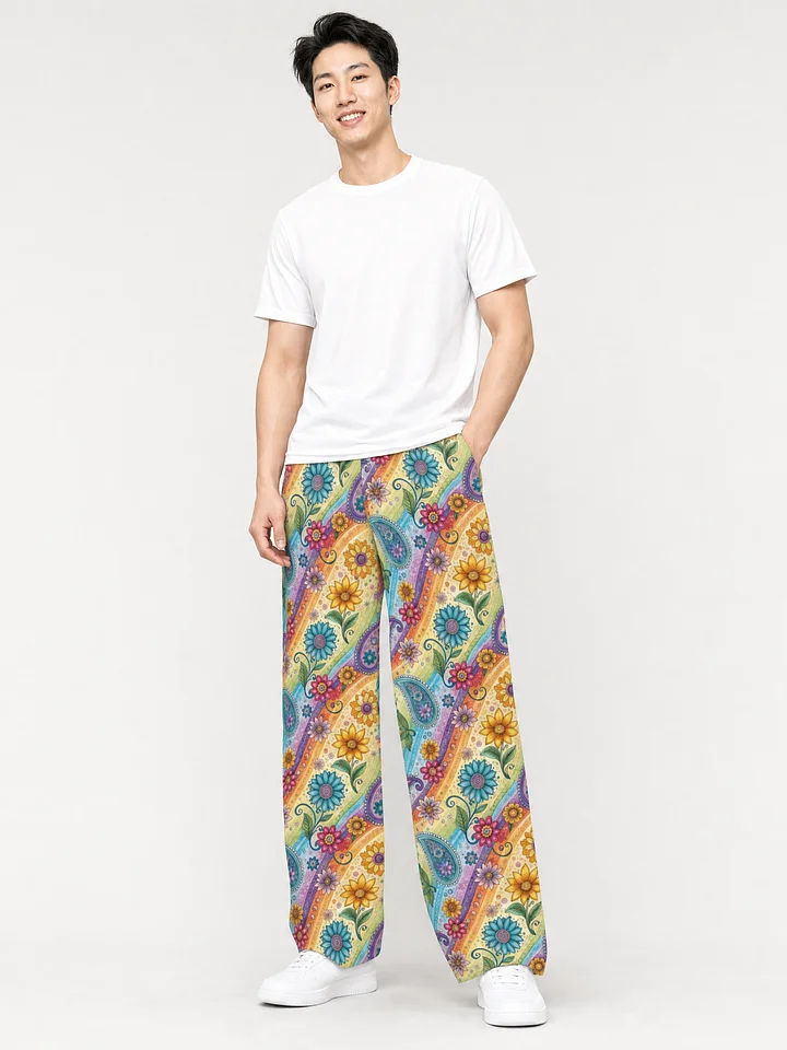 Sunny Paisley Flower Wide-Leg Pants product image (1)